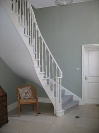 white-stair-case